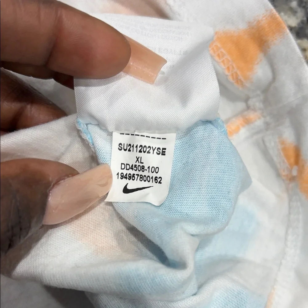 Nike Kids Tie-Dye T-Shirt - Blue, Orange, and White - Picture 5 of 6